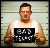 My tenant stabbed his wife and trashed my property