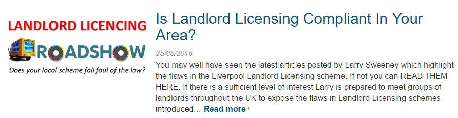Landlord Licensing Roadshow