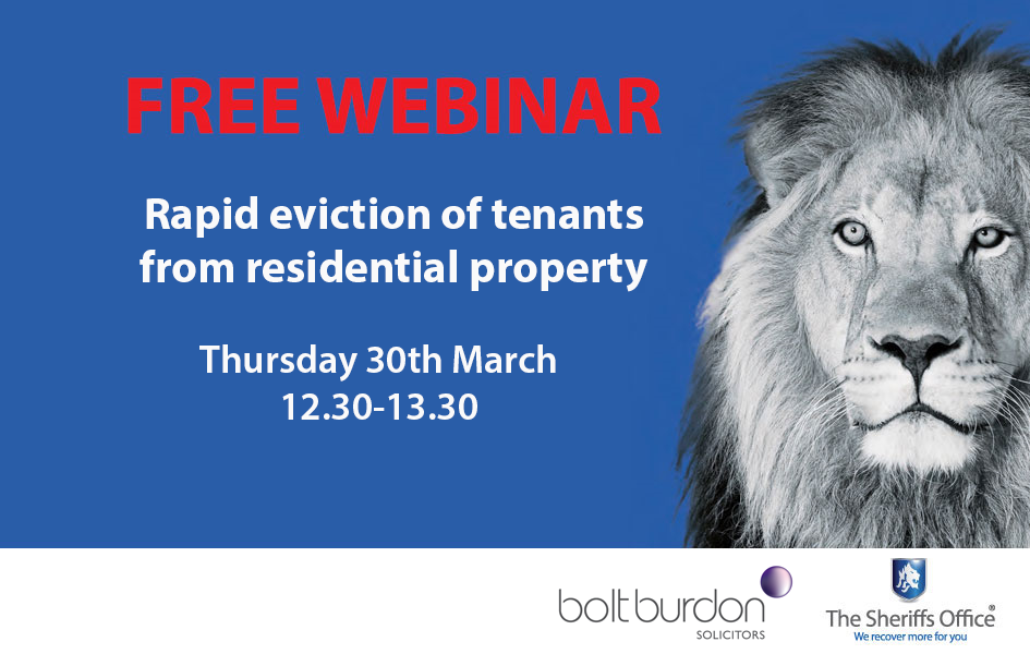 Free webinar on the rapid eviction of tenants from residential property