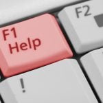 Red F1 help button on Keyboard