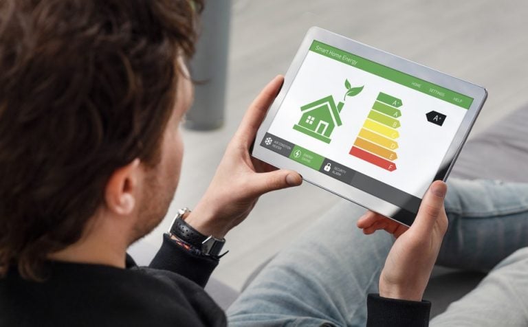 landlord looking at epc on tablet property118.com