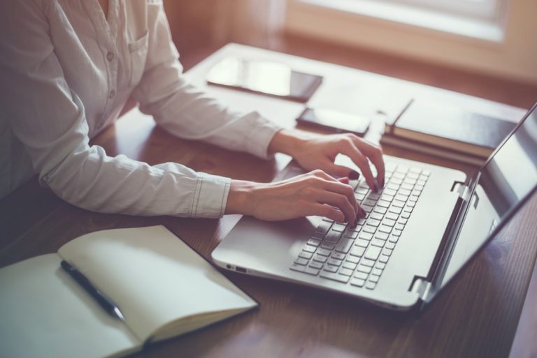 landlord at laptop typing comments on blogs property118.com