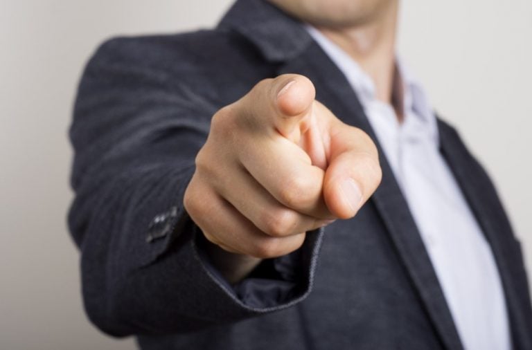 landlord pointing at tenant to leave property118.com