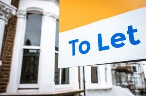 A to let board outside a house to rent property118.com
