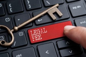 pic of house key above a legal fees button. Property118.com