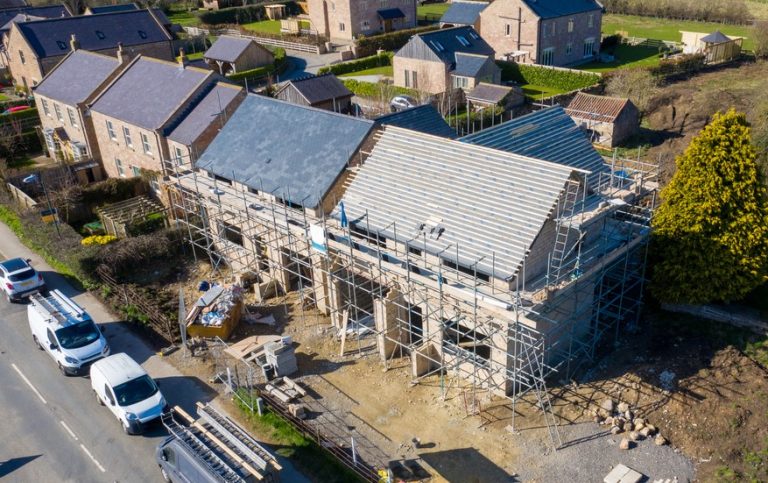 New homes under construction in Northern Ireland housing development