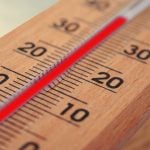 Pic of thermometer after heater left on in a rented house property118.com