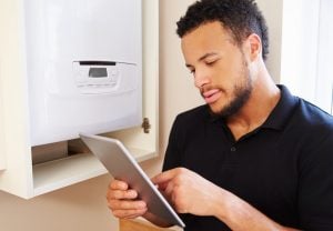 British Gas homecare checking boiler landlord servicing property118.com