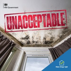 Pic of Govt poster to highlight mould complaints in social housing property118
