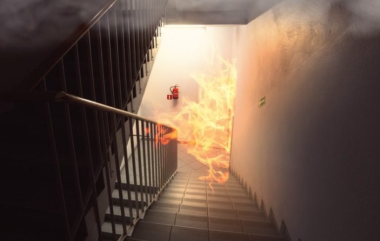 Pic of fire in block of flats landlord insurance property118