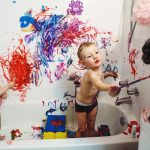 pic of children painting a bath and cat property118