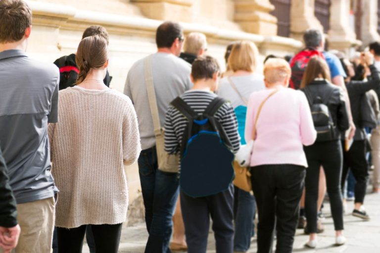 Pic of people queueing for social housing UK landlord tenant s21 property118