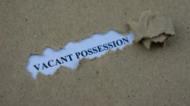 Pic of vacant possession on letter after tenant deceased property118