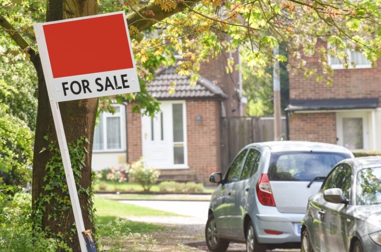 For sale sign outside a house as landlords exit rental market amid tax concerns