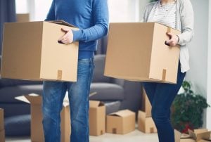 pic of couple moving into a london flat crowded landlord property118