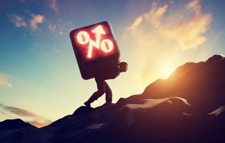 pic of interest rate hike on a large stone BoE BTL mortgage rates property118