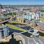 Aerial view of Leeds waterfront highlighting key PRS areas relevant to the selective licensing consultation