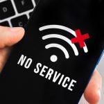 pic of a mobile phone showing no service as managing agents blank landlord property118