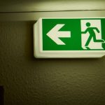 pic of emergency exit light sign communal entrance property118