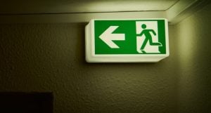 pic of emergency exit light sign communal entrance property118