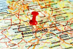 Pic of Birmingham on a map where council wants landlords top licence their rented properties property118