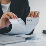 Pic of woman landlord tearing up an ast contract property118