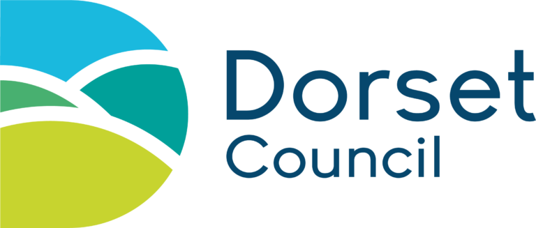 The Dorset Council logo with the words and graphic