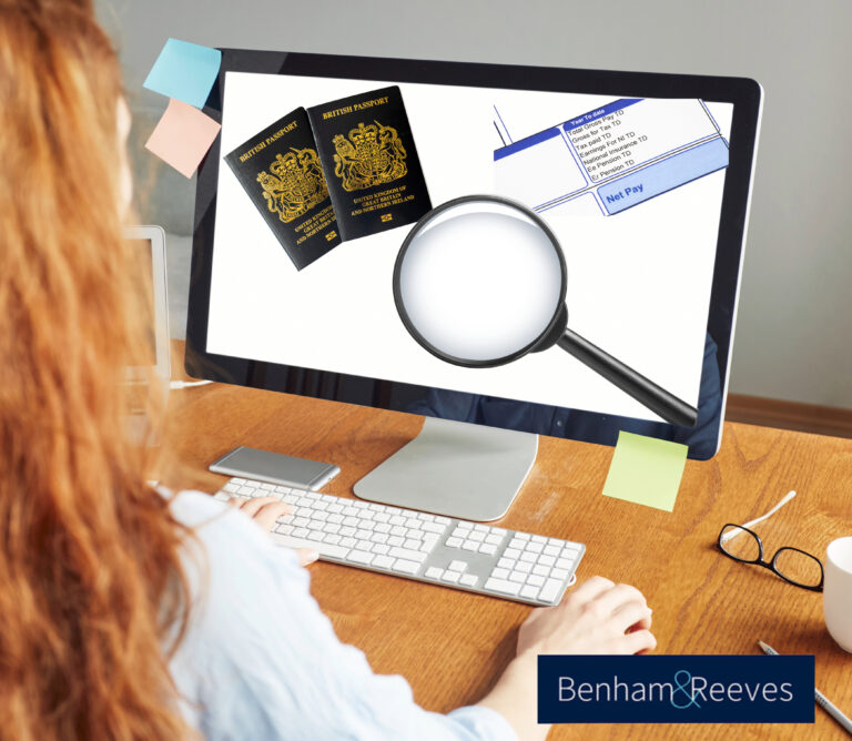 Fraud checks on passports and documents displayed on a computer screen during tenant screening