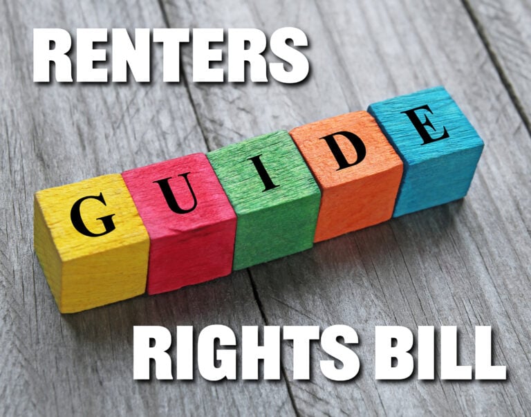 Renters’ Rights Bill guide text on colourful wooden blocks