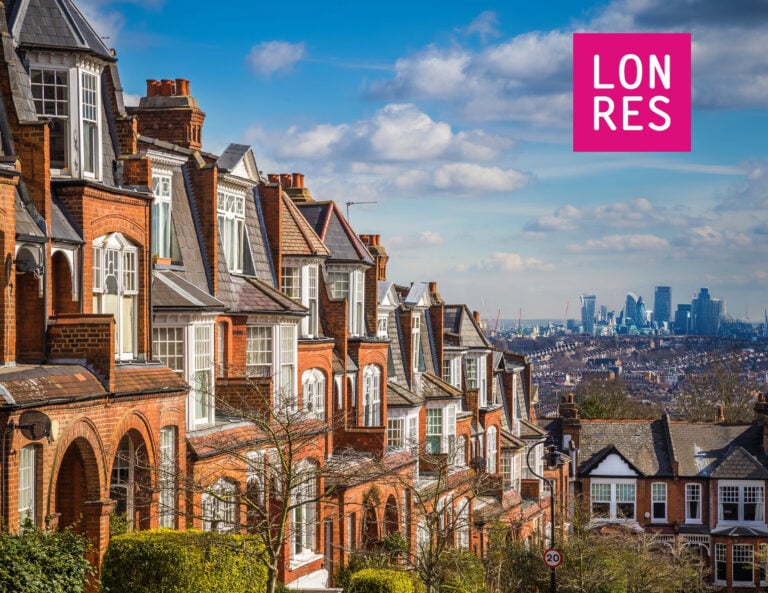Victorian London terraces overlooking the city skyline, supporting analysis of rising prime rental market trends.