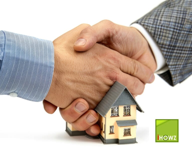 Handshake symbolising agreement on rental sector reform with a model house in the foreground