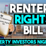 Man burning a Renters Rights Bill document against the backdrop of Parliament, highlighting landlord concerns