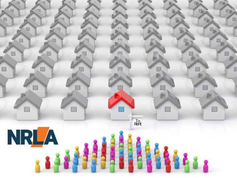 Row of houses with one highlighted for rent, symbolising UK housing market demand.