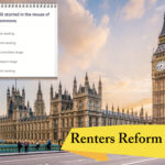 Progress of the Renters Reform Bill through Parliament, shown against the Houses of Parliament backdrop