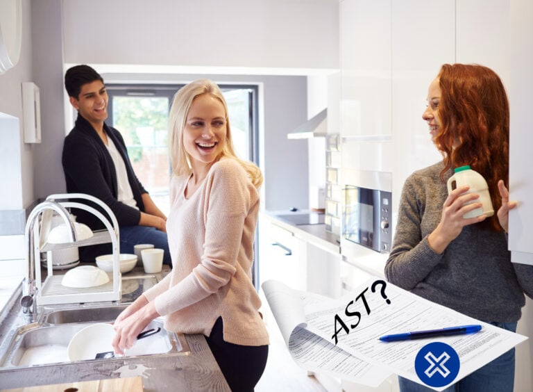 Students sharing a kitchen while discussing tenancy agreements and the Renters’ Rights Bill.