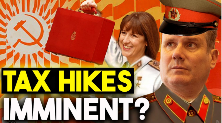 Politicians depicted with communist imagery amid warnings of potential UK tax hikes