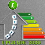 EPC upgrade graphic showing energy efficiency ratings with 2030 deadline focus.