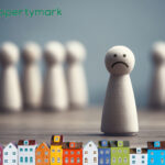 Wooden figure with sad face symbolising struggling landlords in the UK housing market.