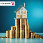 Model house on stacked gold coins symbolizing rising property prices and rents in 2025.