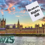 Houses of Parliament with Renters’ Rights Bill 2025 graphic overlay