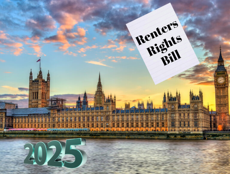 Houses of Parliament with Renters’ Rights Bill 2025 graphic overlay