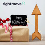 Gift with Boxing Day tag and Rightmove branding highlighting property market activity.