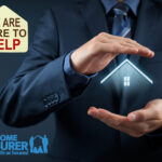 Hands protecting a glowing house icon, symbolizing landlord insurance support.