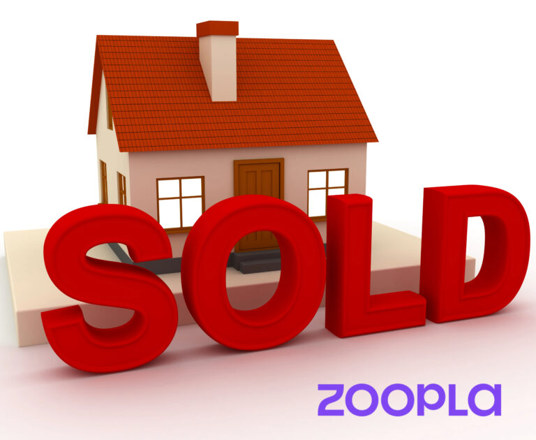 House sold sign with Zoopla logo symbolizing rising property sales and prices