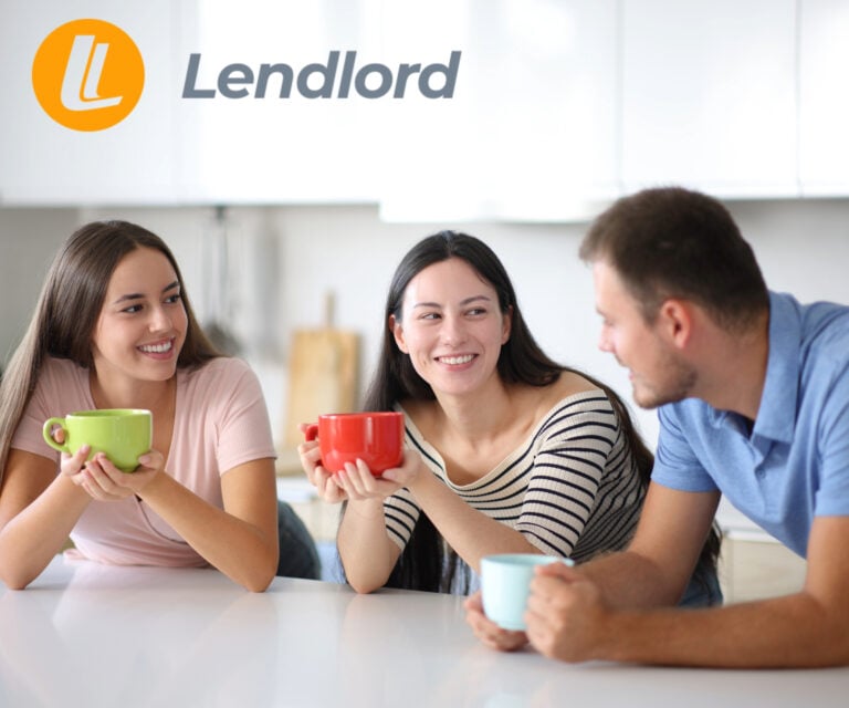 Group of young people chatting over coffee, representing shared living in HMO housing