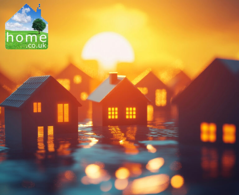 Houses at sunset symbolising shifting trends in the UK housing market