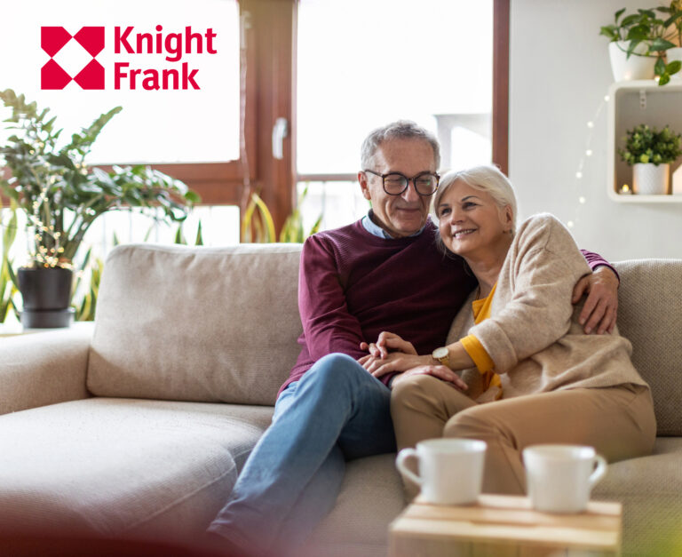 Senior couple relaxing at home, representing growth in UK senior rental housing market