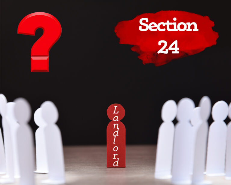 Concept illustration of landlord challenges under Section 24 tax rules.