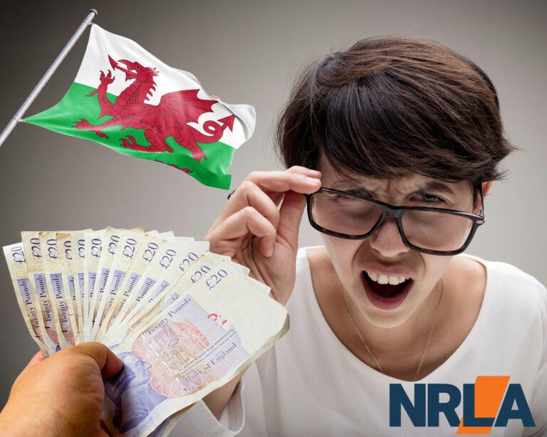 Concerned landlord reacts to Welsh tenant compensation proposal with cash and Welsh flag shown
