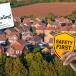 Housing estate with safety warning and regulator grading highlighting council failures